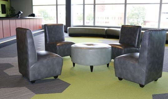 Luxury Lobby Sofa Chairs and Ottoman